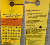 Personal Use Only (USPS Certified Mail Delivery) - 20 Half Day Permits - Personal Use Only (USPS Certified Mail Delivery) - 20 Half Day Permits - HDPB3