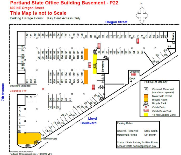 Portland State Office Building (PSOB) Underground - Motorcycle Permit