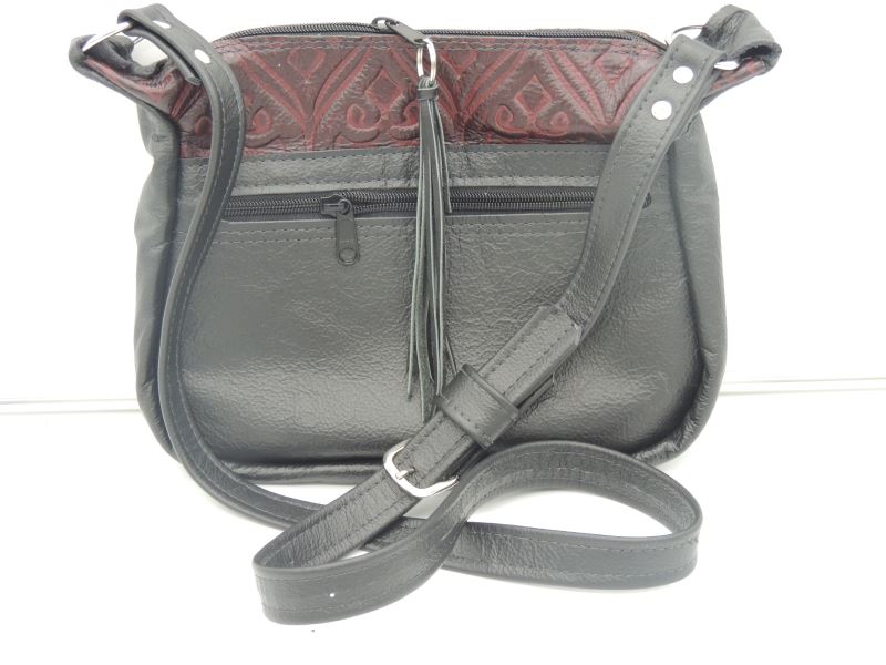 76-Purse-Black and Purple with tassel 