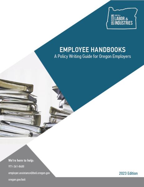 cover sheet for employee handbook