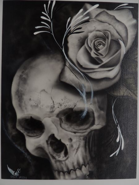 82-Skull with Rose