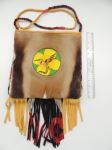 Real Deer Fir on beaded bag - Real Deer Fir on beaded bag