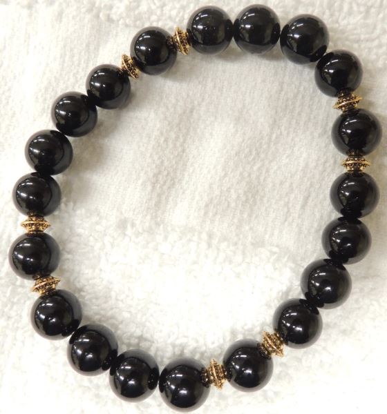 86-Black and Gold Bracelet 