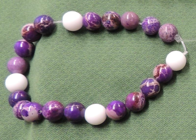 86-Purple & White Bracelet