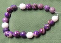 86-Purple & White Bracelet - 86-Purple & White Bracelet