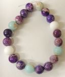 86-Purple,Blue+ White Bracelet - 86-Purple,Blue+ White Bracelet